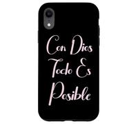 Con Dios Todo ES Posible Bible chrétienne Mujer Amor Espagnol Coque pour iPhone XR