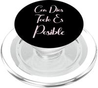 Con Dios Todo ES Posible Bible chrétienne Mujer Amor Espagnol PopSockets PopGrip pour MagSafe