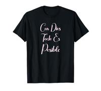 Con Dios Todo ES Posible Bible chrétienne Mujer Amor Espagnol T-Shirt