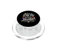 Con Dios Todo ES Posible Chrétien Espagnol Foi Papillon PopSockets PopGrip pour MagSafe