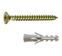 CON:P B30029 Vis Pozidriv pour panneaux en aggloméré et chevilles Assortiment de 4 types de vis et 3 types de chevilles G