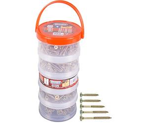 CON:P B30304 Assortiment de 480 Vis universelles galvanisées