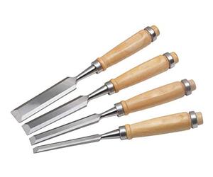 CON:P CPT861000 Jeu de 4 Ciseaux de menuisier/manche en Bois