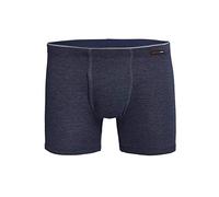 con-ta Caleçon court thermique avec poche pour homme, sous-vêtements thermiques chauds en coton naturel, vêtements pour homme, tailles 5/M à 10/4XL, Bleu marine chiné, L
