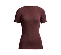 Con-ta Conta Chemise thermique à manches courtes, T-shirt en coton naturel, sous-vêtements chauds pour femmes, col rond, vêtements pour femmes, en couleur marine mélange, tailles : 36/XS - 50/4XL, 42