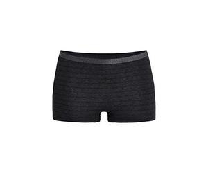 con-ta Conta Culotte thermique confortable avec coton naturel Sous-vêtements thermiques isolants pour femme Vêtements pour femmes Bleu marine strié Tailles 36/XS - 50/4XL, Noir strié, 48