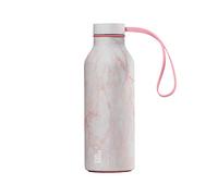 con-tatto Bouteille isotherme avec 3 parois en acier et cuivre - Boissons froides pendant 25 heures et chaudes pendant 15 heures - Bandeau et bouchon Sport Lid inclus ! (Pink Marble)