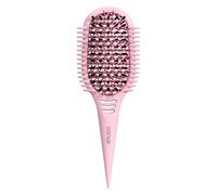 Conair Curl Define Pro Brosse à poudre pour cheveux bouclés, double ventilation avec rainures continues, poils mixtes pour démêler, lisser et définir les boucles pour cheveux plus longs