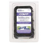Conair Lot de 3 épingles à cheveux noires dans un pot, 500 pièces