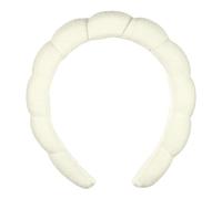 Conair Spa Makeup and Face Washing Headband, Ultra-Absorbent Microfiber Skincare Headband, Soft Terry Cloth, No-Pull Band Gentle on Hair and Head, Bubble Design, Ivory
