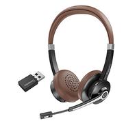 Conambo Casque avec Microphone, Casque Bluetooth 5.0 avec Réduction de Bruit DSP, Son Stéréo HD pour Ordinateur Portable/PC/Mac, Noir