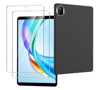 CONAPIKA Coque pour HONOR Pad X7 8,7" avec 2 protections d'écran en verre trempé, TPU souple ultra fin, souple, léger, mat, doux au toucher, résistant aux chocs, anti-chute, noir