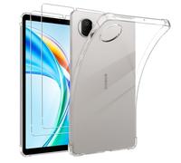 CONAPIKA Coque transparente pour HONOR Pad X7 8,7" avec 2 films de protection d'écran, en TPU souple et flexible, protection renforcée pour airbag d'angle contre les chutes, antichoc et anti-rayures