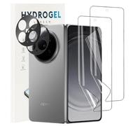 CONAPIKA Lot de 2 films protecteurs d'écran externes élastiques pour OPPO Find N6 + 2 films protecteurs d'objectif d'appareil photo, film hydrogel en TPU souple transparent HD, anti-rayures