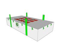 conbag Sac pour plaques 260x125x30cm, impression avertissement amiante, 1500kg Quantité:1