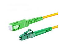 CONBIC® Câble à fibre optique LWL - 0,5 m OS2 jaune, SC/APC vers LC/APC 8° mâle - Câble patch Simplex 9/125 - Fibre optique 0,5 m G.657.A2