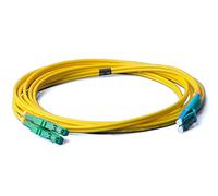 CONBIC Câble à fibre optique LWL - 10 m OS2 jaune, E2000/APC vers LC/UPC mâle Duplex 9/125 - Câble patch - Fibre optique 10 m