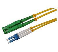 CONBIC® Câble à fibre optique LWL - OS2, monomode jaune, E2000/APC vers LC/UPC Male Duplex 9/125, G.652D LSZH 5m Enterprise Edition