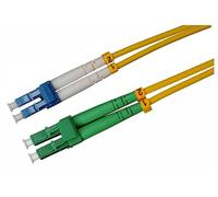 CONBIC® Câble à fibre optique LWL - OS2, monomode jaune, LC/APC vers LC/UPC Male Duplex 9/125, G.652D LSZH 0,5 m Enterprise Edition