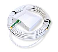 CONBIC FLEXI KIT Câble à fibre optique de 15 m pré-confectionné avec boîte de traction de 15 m, LC/APC 8°, blanc, câble patch OS2, 3,0 mm/1,2 mm de diamètre, 9/125 μm, LSZH, FTTH, G.657.A2