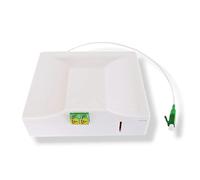CONBIC FTTH ZIEHBOX Câble à fibre optique pré-confectionné dans une boîte de jonction, LC/APC 8°, transparent, câble patch OS2, diamètre 0,9 mm, 9/125 μm, fibre optique FTTH, G.657.B3. (50 m)