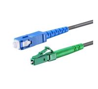 CONBIC LC/APC-SC/UPC, Simplex, Singlemode, 9/125um, OS2, noir, Ø 4,0 mm, Industrial/Grade Geblindé G.657.A2, câble de fibre optique extérieur pour AVM FRITZ!Box et Telekom Modem 2 (3 m)