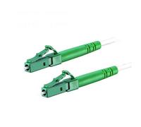 CONBIC® LWL Simplex Câble à fibre optique LC/APC 8° vers LC/APC 8° Blanc Câble patch OS2 9/125 μm LSZH, FTTH, G.657.A2 (16 m) + adaptateur LCA gratuit