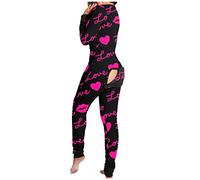 Conbinaison Femme SoiréE Chic - Pyjama 1 Piece Adulte Grenouillere Femme Sexy Pyjama Stitch Pyjama Boutonné pour Pyjama Chaud Et Doux Combinaison Femme Chic pour SoiréE
