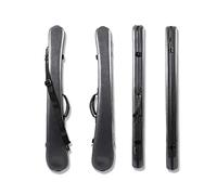 Conboxus Étui de rangement professionnel en fibre de carbone pour archet de violoncelle 2 archets 4/4 résistant aux chocs avec bandoulière étanche (noir)