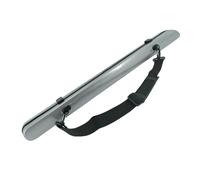 Conboxus Étui portable pour archet de violon, alto, violoncelle 4/4 en fibre de carbone rigide avec bandoulière pour 2 archets, intérieur en peluche épaisse, mousse antichoc (argent)