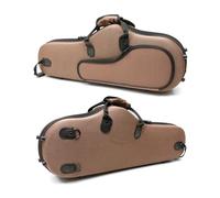 Conboxus Étui pour saxophone alto, en nylon, avec sangles de sac à dos, léger et durable, pour saxophone alto, rangement d'accessoires (marron)