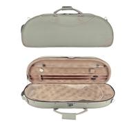 Conboxus Étui pour violon 4/4 avec bretelles réglables, coque rigide ultra légère en nylon Oxford avec verrouillage de sécurité, hygromètre et supports pour archet pour voyage/spectacle (vert pois)