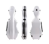 Conboxus Étui pour violon 4/4 avec sangles à dos - Ultra léger - Coque rigide de voyage en fibre de carbone avec porte-archet et hygromètre - Protection maximale - Étanche et durable - Blanc