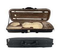 Conboxus Étui pour violon 4/4 avec serrure, sangles de sac à dos, coque rigide ultra légère en toile de voyage avec hygromètre et poche pour partitions de musique (noir)