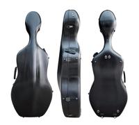 Conboxus Étui pour violoncelle 4/4 en fibre de carbone tressée avec roulettes, sangles de sac à dos et rembourrage intérieur réglable, housse imperméable et durable pour le rangement et le voyage