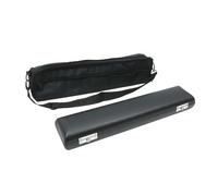 Conboxus Étui rigide à 17 trous avec doublure en velours noir en cuir synthétique pour flûtes métalliques à 17 trous, imperméable, durable, portable (noir avec sac)