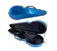 Conboxus Étui rigide de voyage pour violon 4/4 en carbone composite avec rembourrage de suspension, sangles de sac à dos, construction ultra légère, protection, imperméable et durable (bleu)
