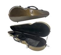 Conboxus Étui rigide de voyage pour violon 4/4 en carbone composite avec rembourrage de suspension, sangles de sac à dos, construction ultra légère, protection, imperméable et durable (marron)