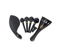 Conboxus Kit de remplacement pour violon 4/4 - Pièces de rechange en ébène - Surface concave en laiton