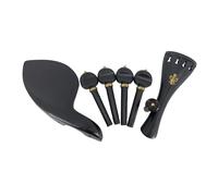 Conboxus Kit de remplacement pour violon 4/4 - Pièces de rechange en ébène - Surface concave en laiton - Pièces de rechange pour instrument