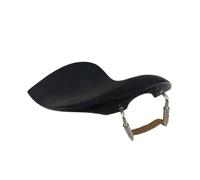 Conboxus Mentonnière confortable en bois d'ébène pour violon 1/2 taille avec vis pour accessoires de violon, design lisse, hypoallergénique et confortable
