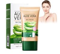 Concealer BB crème, crème anti-cernes BB crème, crème BB crème longue durée avec fond de teint à l'aloe vera, crème hydratante BB Cream pour tons de peau naturels, imperméable et longue durée (blanc
