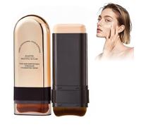 Concealer Foundation Stick,Hydrating Lightweight Foundation Sticks with Brush,Multi-Use Face Foundation Contour Stick Full Coverage for All Skin Types
