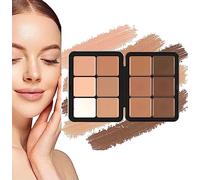 Concealer Palette, 12 Colors Makeup Cream Blush Palette, Concealer Foundation Palette,Long-Wearing Full Coverage Makeup for All Skin Types (1#, 12cm)