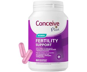 Conceive Plus Complément Fertilité pour Femmes - Équilibre Hormonal - Fertilité Femme Complément avec Calcium, Vitamine D, Myo Inositol, Acide Folique, Inositol et Choline - 60 Capsules
