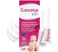 Conceive Plus Lubrifiant de Fertilité en Applicateurs Pré-Remplis, Facile à Utiliser pour Couples Essayant d’Avoir un Bébé, Gel Lubrifiant à Base d’Eau Compatible avec les Spermatozoïdes, 8 x 4g