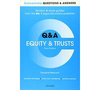Malcolm Rosalind – Concentrate Q & A Equity and Trusts – Livre en anglais