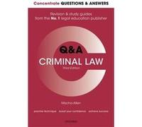 Allen Mischa – Concentrate Q&A Criminal Law – Livre en anglais