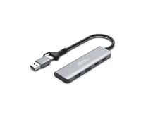 Concentrateur 4 Ports 3.2 - 2X Type A et 2X Type C, Haut Débit 5 Gbps, Design Compact, Plug & Play, Compatible Windows, macOS et Linux