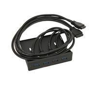 Concentrateur de Panneau Avant de 3,5 Pouces avec 4 Ports USB 3.0, Prise en à Chaud, USB 3.0 à 19 Broches Internes Multi-USB, Convient au Boîtier D'ordinateur PC 3,5 Pouces,